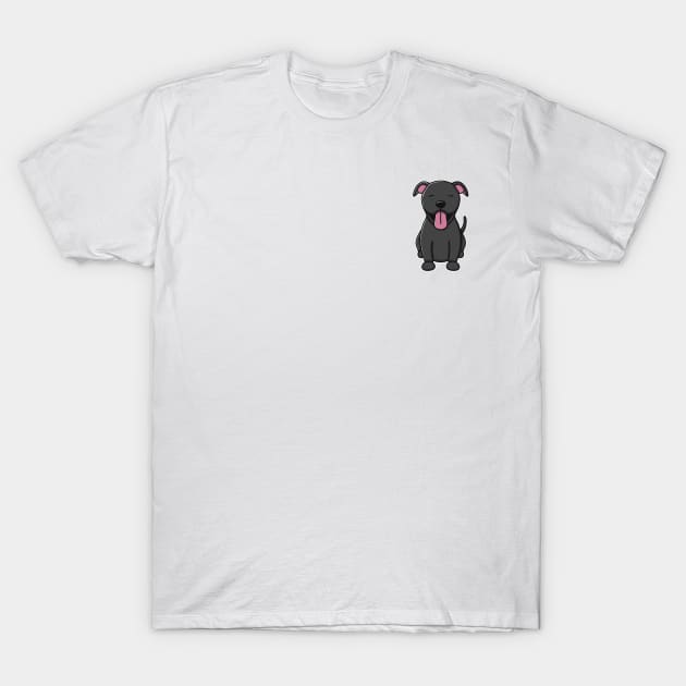 Cute Blue Pitbull T-Shirt by Luna Illustration